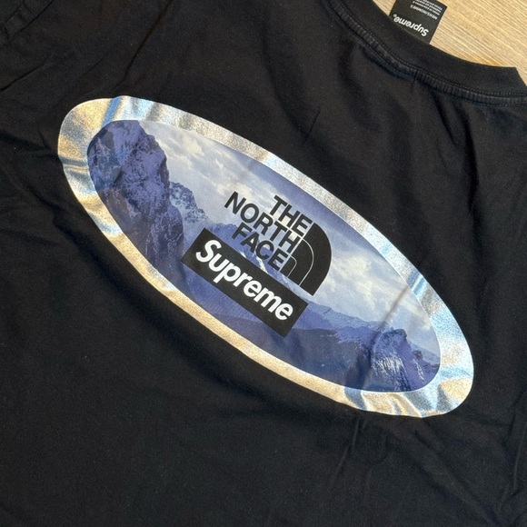 Supreme Black Tee with Blue Graphic - Picture 1 of 7